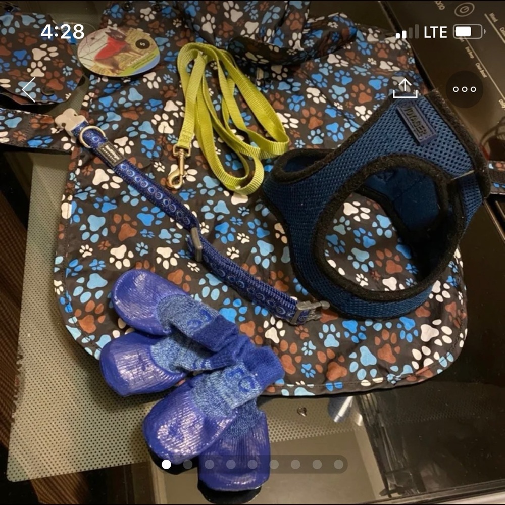 Small Dog Coat / bundle in blue & brown